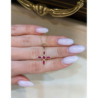 0.19 Ct. Ruby Bezel Pendant, 18K Yellow Gold Life Style