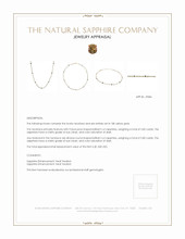 5.85 Ct. Blue Sapphire Bezel Necklace, 18K Yellow Gold Appraisal