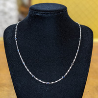 2.24 Ct. Sapphire 18K White Gold necklace