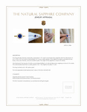 1.07 Ct. Sapphire Natural Diamond Pave Ring, 18K Yellow Gold Appraisal