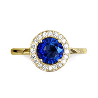 1.07 Ct. Sapphire 18K Yellow Gold ring