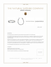 2.90 Ct.Tw.Total Carat Weight Blue Sapphire and Natural Diamond Pave Bracelet, 18K White Gold Appraisal