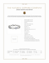 2.90 Ct.Tw.Total Carat Weight Blue Sapphire and Natural Diamond Pave Bracelet, 18K White Gold Scan Report