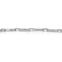 2.90 Ct.Tw. Blue Sapphire and Natural Diamond Pave Bracelet, 18K White Gold Image