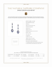2.75 Ct.Tw.Total Carat Weight Blue Sapphire and Natural Diamond Antique Style Earrings, 18K White Gold Scan Report