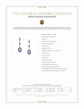 2.75 Ct.Tw.Total Carat Weight Blue Sapphire and Natural Diamond Antique Style Earrings, 18K White Gold Scan Report