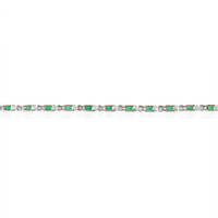 0.70 Ct.Tw. Emerald Bezel Bracelet, 18K White Gold Image