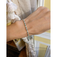 0.70 Ct.Tw. Emerald Bezel Bracelet, 18K White Gold Life Style