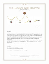 0.30 Ct. Ruby and Natural Diamond Accent Stones Pendant, 18K White & Yellow Appraisal
