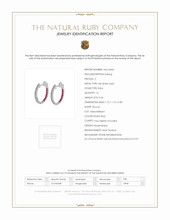 0.44 Ct.Tw. Ruby Natural Diamond Hoops Earrings, 18K White Gold Scan Report