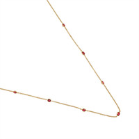 1.75 Ct. Ruby Bezel Necklace, 14K Yellow Gold Image