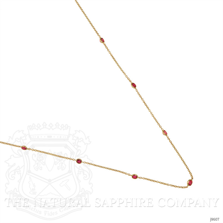 1.75 Ct. Ruby Bezel Necklace, 14K Yellow Gold