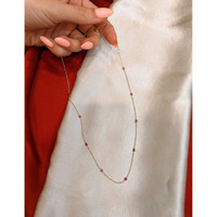 1.75 Ct. Ruby Bezel Necklace, 14K Yellow Gold Life Style