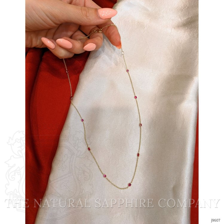 1.75 Ct. Ruby Bezel Necklace, 14K Yellow Gold