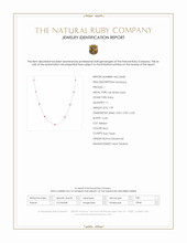 1.59 Ct. Ruby Bezel Necklace, 14K White Gold Scan Report
