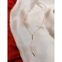 2.39 Ct. Ruby Accent Stones Necklace, 14K Yellow Gold Life Style