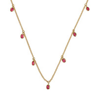 1.52 Ct. Ruby Bezel Necklace, 14K Yellow Gold Image