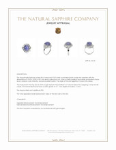 9.30 Ct. Bluish Purple Sapphire and Natural Diamond Antique Style Ring, Platinum 950 Appraisal