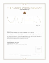 7.10 Ct. Blue Sapphire and White Topaz Accent Stones Necklace, 18K Yellow Gold Appraisal