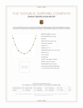 7.10 Ct. Blue Sapphire and White Topaz Accent Stones Necklace, 18K Yellow Gold Scan Report