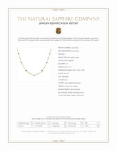 7.10 Ct. Blue Sapphire and White Topaz Accent Stones Necklace, 18K Yellow Gold Scan Report