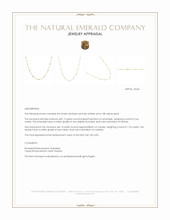 2.66 Ct. Emerald Topaz Accent Stones Necklace, 18K Yellow Gold Appraisal