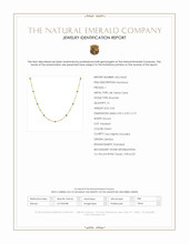 2.66 Ct. Emerald and White Topaz Accent Stones Necklace, 18K Yellow Gold Scan Report