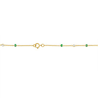 2.66 Ct. Emerald Topaz Accent Stones Necklace, 18K Yellow Gold Image