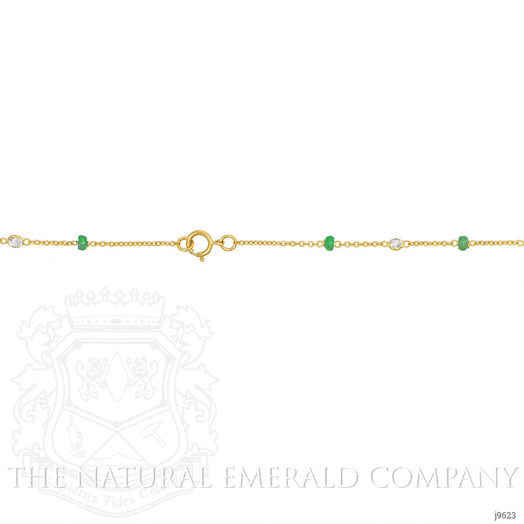 2.66 Ct. Emerald Topaz Accent Stones Necklace, 18K Yellow Gold