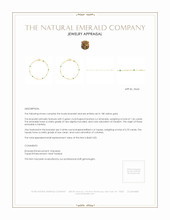 1.26 Ct.Tw.Total Carat Weight Emerald and White Topaz Accent Stones Bracelet, 18K Yellow Gold Appraisal