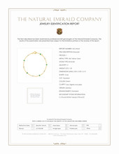 1.26 Ct.Tw. Emerald Topaz Accent Stones Bracelet, 18K Yellow Gold Scan Report