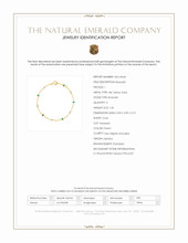 1.26 Ct.Tw. Emerald Topaz Accent Stones Bracelet, 18K Yellow Gold Scan Report