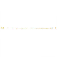 1.26 Ct.Tw. Emerald Topaz Accent Stones Bracelet, 18K Yellow Gold Image