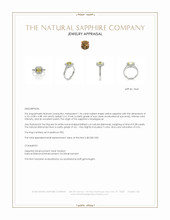 1.56 Ct. Yellow Sapphire and Natural Diamond Pave Ring, Platinum 950 Appraisal