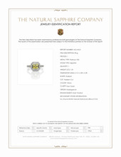 1.56 Ct. Yellow Sapphire and Natural Diamond Pave Ring, Platinum 950 Scan Report
