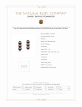 0.35 Ct.Tw. Ruby Natural Diamond Pave Earrings, 18K White Gold Scan Report