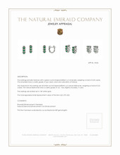 0.35 Ct.Tw. Emerald Natural Diamond Pave Earrings, 18K White Gold Appraisal