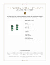 0.35 Ct.Tw.Total Carat Weight Emerald and Natural Diamond Pave Earrings, 18K White Gold Scan Report