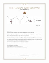 0.18 Ct. Ruby and Natural Diamond Religious Pendant, 18K White Gold Appraisal