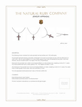 0.18 Ct. Ruby Ruby Religious Pendant, 18K White Gold Appraisal