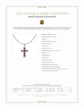 0.18 Ct. Ruby and Natural Diamond Religious Pendant, 18K White Gold Scan Report
