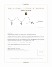 0.18 Ct. Blue Sapphire and Natural Diamond Religious Pendant, 14K White Gold Appraisal