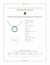 1.98 Ct. Emerald Pave Pendant, 18K White Gold Scan Report