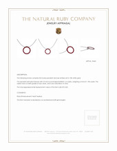 1.98 Ct. Ruby Pave Pendant, 18K White Gold Appraisal