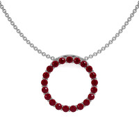 1.98 Ct. Ruby Pave Pendant, 18K White Gold Video