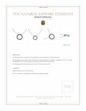 2.10 Ct. Blue Sapphire Pave Pendant, 18K White Gold Appraisal