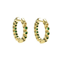 2.20 Ct.Tw. Emerald Antique Style Earrings, 18K Yellow Gold Image