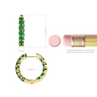 2.20 Ct.Tw. Emerald Antique Style Earrings, 18K Yellow Gold Image