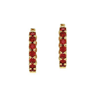 2.60 Ct.Tw. Ruby Antique Style Earrings, 18K Yellow Gold Video