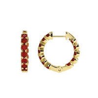 2.60 Ct.Tw. Ruby Antique Style Earrings, 18K Yellow Gold Image